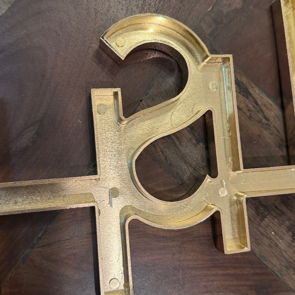 Delish Gold Wall Sign Kitchen Dining Room Decor Modern Metal Foodie Accent‎